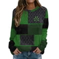 thumbnail image 5 of St. Patrick's Day Sweatshirts for Women Shamrock Sweatshirts for Women Oversized Saint Patty's Pullover Tops Green Shirts for Women Irish Gift Casual Loose Long Sleeve Fit Tops(Dark Green,XL), 5 of 5