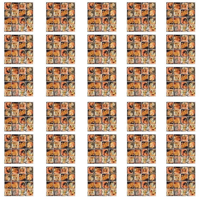 Kearding 3D Patrón de mosaico retro Etiqueta de azulejo de cristal Azulejo de vidrio Autoadhesivo Etiqueta de pared de bricolaje Etiqueta de piso para Decoración del hogar Kearding HA018837-00