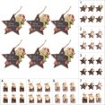 thumbnail image 2 of 6PCS Christmas Hanging Ornament Retro Wood Cartoon Sign Christmas Tree Ornament, 2 of 10