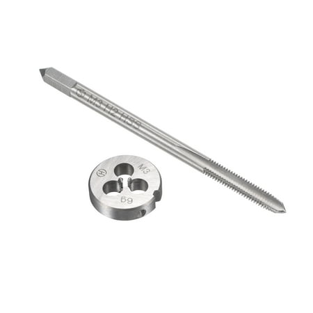 

Uxcell M3 x 0.5mm Metric Tap and Die Set Machine Thread Tap with Round Die