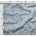 thumbnail image 2 of Soimoi Leaves Print,Cotton Poplin, Sewing Fabric Sold by The Yard 42 Inch Wide,Sewing Craft Quilting/Quilt Making Fabric, Blue & White, 2 of 5
