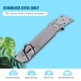 thumbnail image 2 of Office Door Lock Hasp Replacement Cabinet Drawer Stainless Steel Doors Latch Padlock Clamp Hardware Spare Parts Silver, 2 of 6
