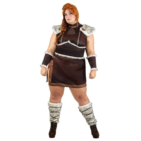 Plus Size Deluxe Victorious Viking Costume for Women