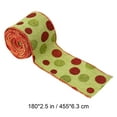 thumbnail image 3 of CuiLiyq 14.5 Ft Christmas Ribbon, Red and Green Glitter Ribbon 2.5 Inch, Christmas Tree Decorative DIY Ribbon, for Wreaths Present Box Wrapping Xmas Party Craft Decor (Polka Dot), 3 of 4