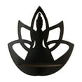 thumbnail image 1 of Buda con estatua de loto, estante esquinero de pared de madera, estante de almacenamiento, decoración de pared funcional para velas, aceite esencial,, 1 of 9