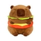 thumbnail image 5 of Peluche hamburguesa Capybara Capybara estatuilla sofá único almohada Capybara muñeca suave 28cm, 5 of 9