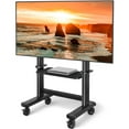 thumbnail image 6 of TAVR Furniture Heavy Duty Mobile TV Cart for 50-90 inch Large TVs up to 200 lbs, Height Adjustable Rolling TV Stand with Shelf for Living Room, Office, 6 of 9