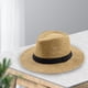 thumbnail image 3 of Sombreros para el sol para hombre, sombrero Panamá de ala ancha, sombrero de playa, sombreros de paja para hombre, protección solar, sombreros Fedora plegables para hombre., 3 of 8