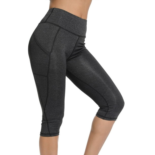Cross1946 CROSS1946 Activewear Power Flex Yoga Capris Pants Tummy