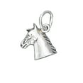 thumbnail image 1 of Sterling Silver 30" .8mm Box Chain Small Horse Head Pendant Necklace, 1 of 2