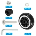 thumbnail image 3 of Ruedas de maleta de repuesto Uxcell, 51mmx18mm, ruedas giratorias de 360 grados, 3 of 7