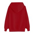 thumbnail image 7 of IROINNID Hoodie for Women Oversized Solid All-match Pullover Long Sleeve Loose Fit Plain Classic Sweatshirt Basic Tops,Red, 7 of 7