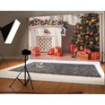 thumbnail image 1 of EREHome Polyester Fabric 7x5ft Christmas Photography Backdrop Tree Interior Decorations Gift Box Stocking Pine Branch Balls Fireplace Scene Photo Background Children Baby Adults Portraits Backdrop, 1 of 2