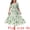 Green, variant on Women's Plus Size Short Sleeve Square Neck Maxi Floral Dress 3X Hot Pink