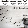 thumbnail image 2 of 12pcs Halloween Decorations PVC 3D Wall Stickers The Bat Decorative Bat Stickers, 2 of 2
