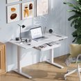 thumbnail image 2 of LJ Bureau d'Ordinateur Électrique à Hauteur Réglable Assis-Debout de 47” - Blanc, 2 of 5