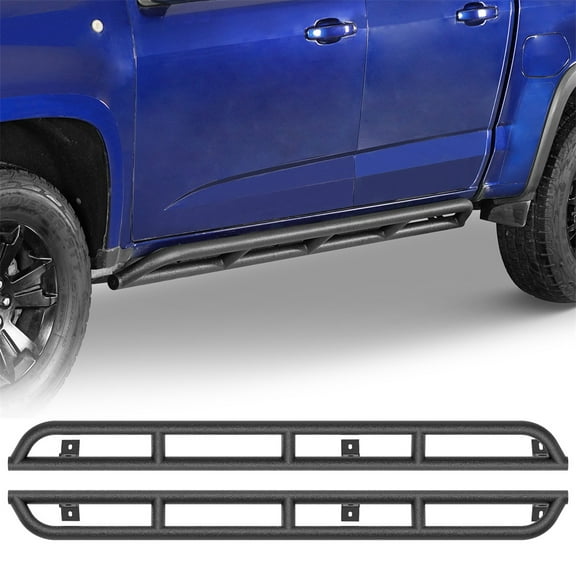 Hooke Road Rock Sliders Door Armor Step Rail fit 2015-2025 Chevy Colorado / GMC Canyon Crew Cab