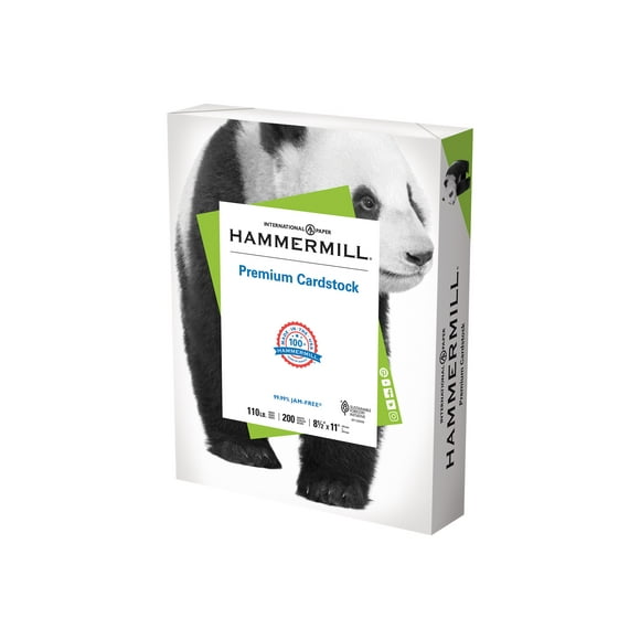 HammerMill Premium Cardstock - Blanc - Lettre A Taille (8,5 Po x 11 Po) 110 lbs - 200 Feuille(S) de Papier Ordinaire