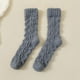 thumbnail image 1 of Women's Thick Warm Wool Mid-Tube Socks for Winter - Soft Cotton Casual Floor Sleep Socks, 1 of 3