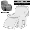 thumbnail image 2 of Dznils Stretch Recliner Chair Covers, Polyester Recliner Slipcover with Pocket, 4-Piece, Gray, 2 of 11