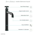 thumbnail image 6 of Avallon Single Hole, Single-Handle Wheel, High Arc Bathroom Faucet in Matte Black, 6 of 11