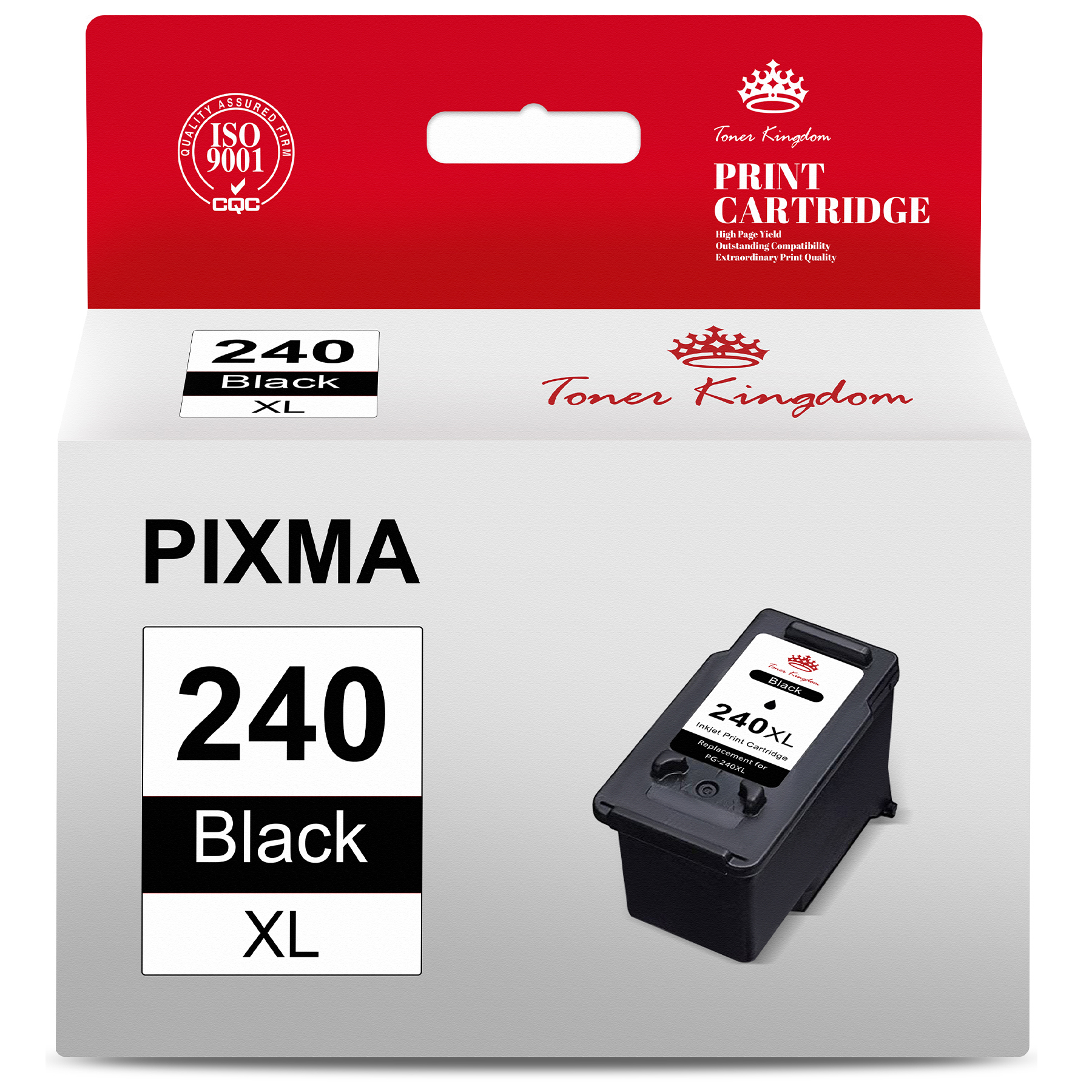Tonerkingdom 240XL Black Ink Cartridge Replacement for Canon Ink 240 for  Pixma MG3522 MG3600 MG3222 MG3220 MG3620 MX432 MG3122 TS5120 MG2120 MX452  MG2220 Printer(1-Pack)