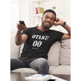 thumbnail image 2 of Otaku 00 Japanese Letters Men Black T-Shirt, Male Large, 2 of 4