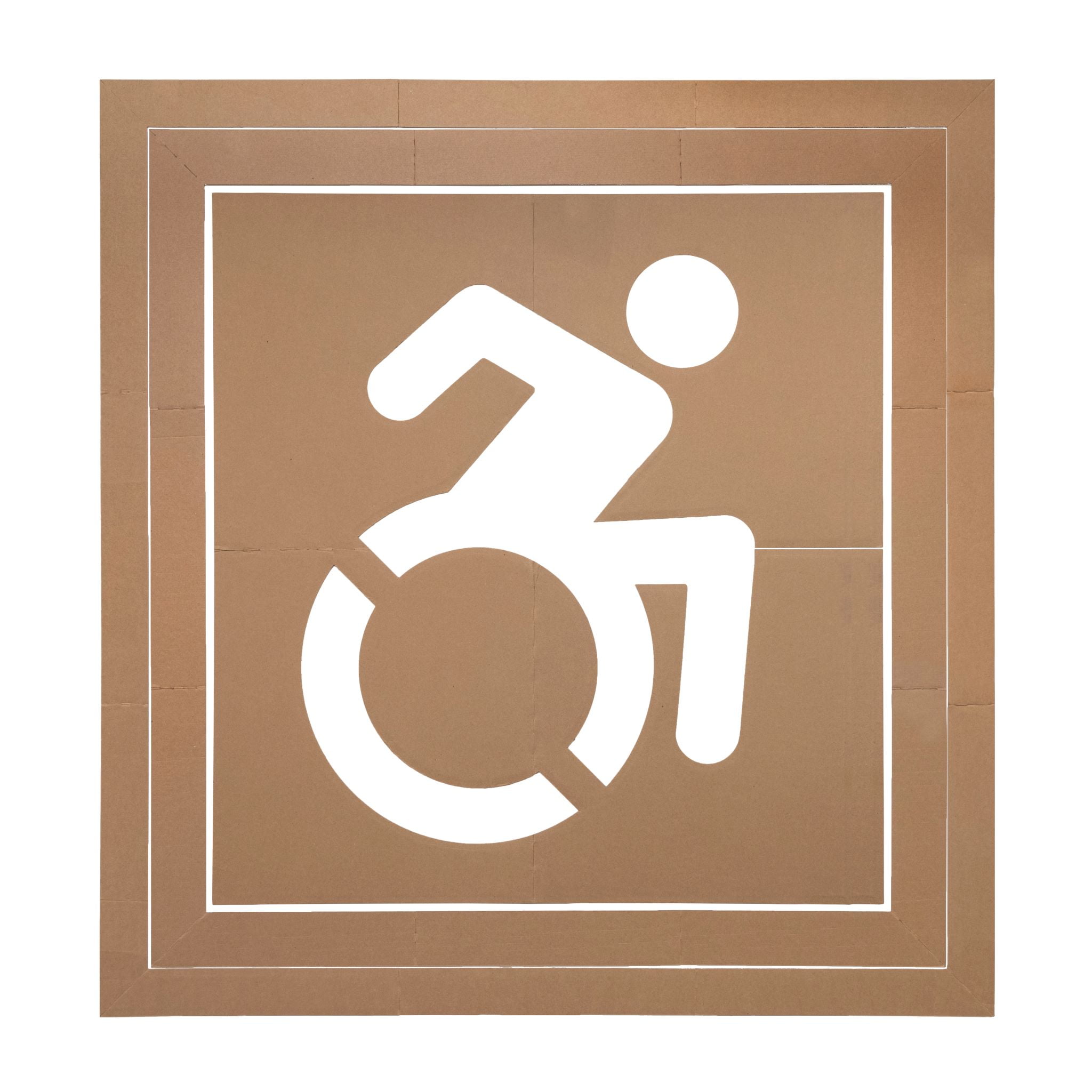 APS 39" Active Handicap Pavement Stencil Template w/Border