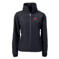 thumbnail image 2 of Women's Cutter & Buck  Black Wisconsin Badgers Charter Eco Recycled Full-Zip Jacket, 2 of 3