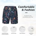 thumbnail image 4 of Kdxio Colorful Flowers Print Men'S Swim Trunks With Compression Liner 7 Inch Inseam Quick Dry Swim Shorts, 4 of 7