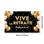LUUFILx Retirement Celebration Banner Retirement Party Backdrop Gold Balloons Banner Party Supplies Photography Props Decorations Background Festive Event