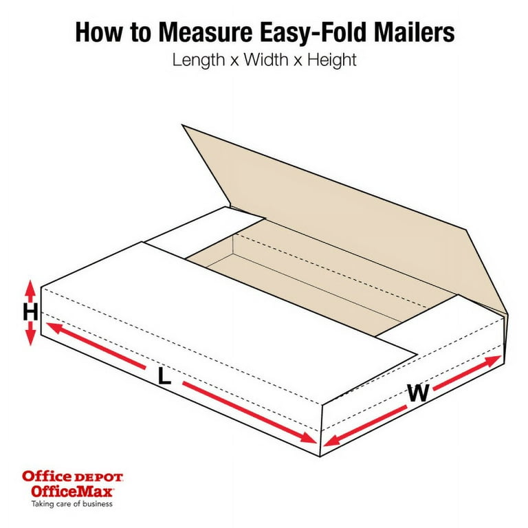 M12122BF Mailers,12.5x12.5x2,White,50/BDL BXP Partners - Easy-Fold Box