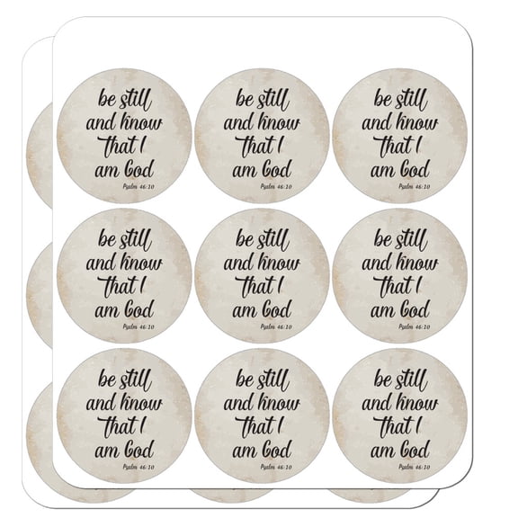 Be Still and Know that I am God Psalm Inspirational Christian 2" Planner Calendar Scrapbooking Crafting Opaque Stickers