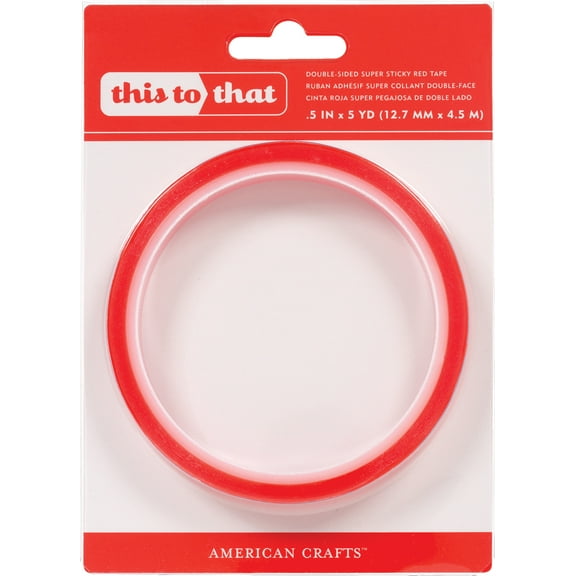 American Crafts Double-Sided Super Sticky Red Tape-.5"X5yd