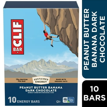 CLIF BAR Energy Protein Bars, Peanut Butter Banana with Dark Chocolate, 10ct
