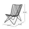 thumbnail image 3 of Coston Wicker Outdoor Accent Chairs, Set of 2, Gray and Black, 3 of 8