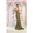 thumbnail image 2 of May Queen MQ2026 Juniors Womens Glitter Corset Lace up Back High Slit Prom Gown, 2 of 9