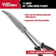 thumbnail image 3 of Hyper Tough 11-inch 45 Degree Long Nose Pliers with Ergonomic Comfort Grips, 3 of 13