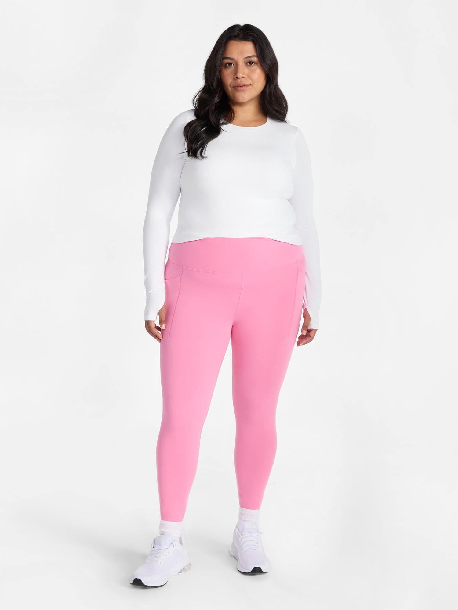 Avia Women's and Women's Plus SoftSculpt High Rise Leggings 27" with Pockets, Sizes XS-4X