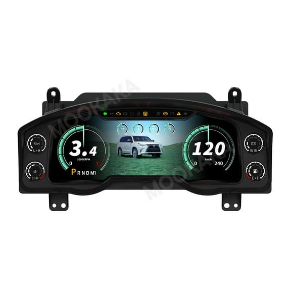 MOOKAKA Digital Dashboard Instrument Cluster for Lexus LX570 2016 2017 2018 2019 2020 2021 LCD Screen Virtual Cockpit Speedometer Upgrade Universal Fit Car Accessory with Linux OS
