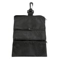 thumbnail image 1 of Small Golf Ball with Hooks 3 Pocket Storage Bag Golf Accessories Black, 1 of 7