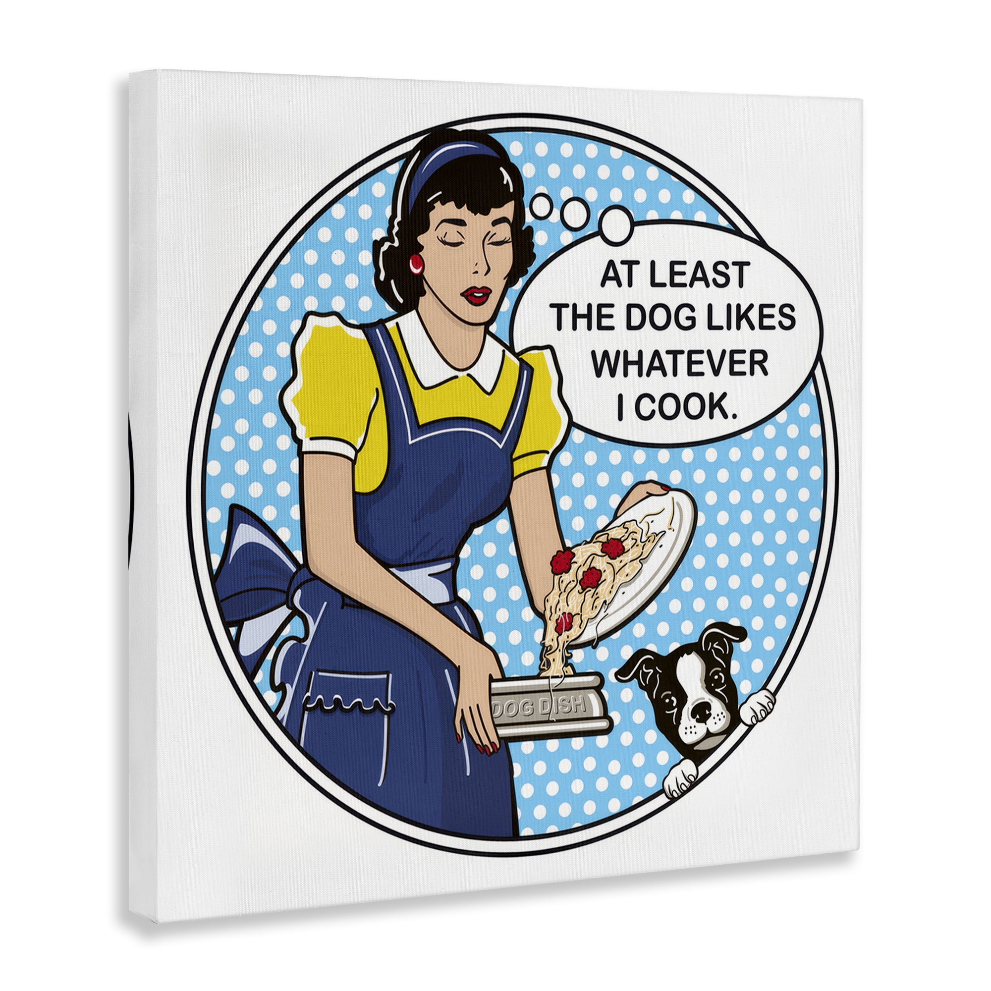 Stupell Industries Funny Vintage Dog Phrase Animals Painting Wrapped Canvas Art Print Wall Art, 24 x 24