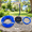 Blue-100ft for 1 dog, variant on Dog Tie Out Cable 200ft Trolley Runner For Dogs Up To 250lbs Lead Yard Camping Outdoor With 8 Ft Nylon Bungee Sling Protect Trees