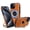 Brown, variant on Freedomtech Magnetic Phone Case for iPhone 15 Pro, iPhone Case with Ring Stand MagSafe Compatible - Black
