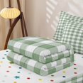 thumbnail image 5 of Erosebridal Green Gingham Plaid Zipper Full Size Comforter Sets with Fitted Sheet and 2 Pillowcases,Modern Geometric Print Zipper Bedding Set For Girls,Polkadot Reversible,4-Piece, 5 of 7