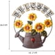 thumbnail image 3 of Letrero de bienvenida, decoración rústica para puerta delantera, letrero de bienvenida de girasol de Metal para jardín decorativo al aire libre, letrero colgante de bienvenida para el hogar, decoració Feliz Sencillez, 3 of 4