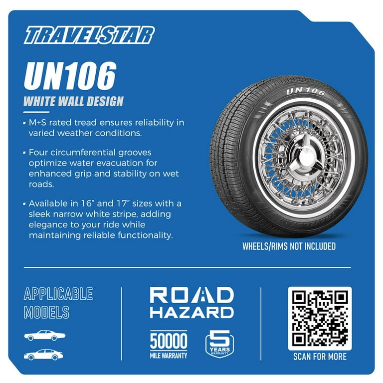 Travelstar UN106 215/70R15 98T All Season White Wall