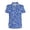 Blue, variant on Wang6 Womens Plus Size Polo Shirts Summer Short Sleeve Button up Lapel Tops Trendy Floral Printed Business Basic Graphic Tees Blue XL