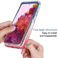 thumbnail image 3 of CoverON For Samsung Galaxy S21 Ultra 5G Phone Case, Gradient Heavy Duty Clear Full Body Shockproof Cover, Blue / Pink, 3 of 9