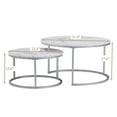 thumbnail image 6 of Dubbin Marble Pattern Coffee Table with Silver Legs, 6 of 7
